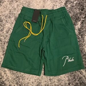 Rhude green Casual Shorts White RH Logo Cotton Men’s size Large